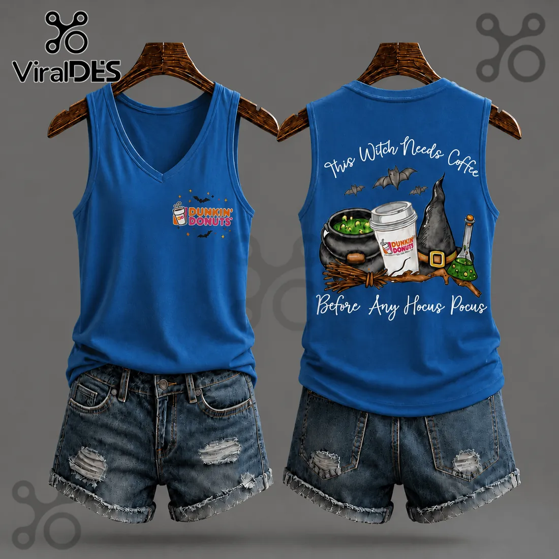 Dunkin Donuts Halloween 2026 V-Neck Tank Top Dunkin Donuts Halloween 2026 V-Neck Tank Top