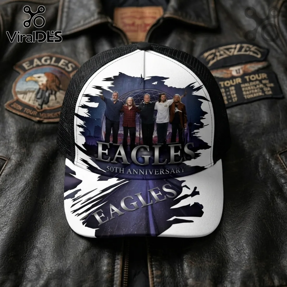 Eagles Band 50th Anniversary Greatest Hits Baseball Cap Eagles Band 50th Anniversary Greatest Hits Baseball Cap