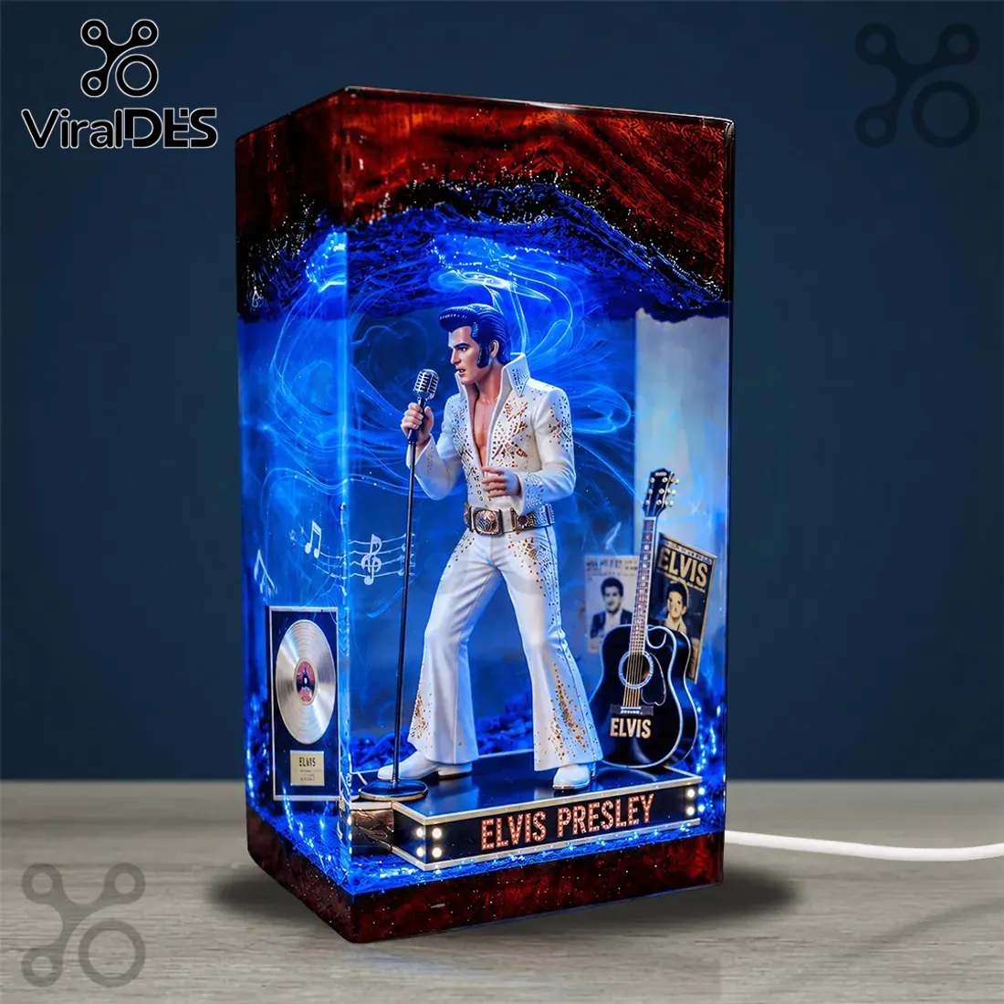Elvis Presley Epoxy Resin LED Desk Lamp Elvis Presley Epoxy Resin LED Desk Lamp