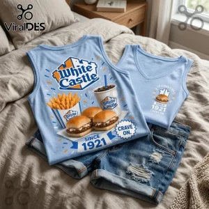 White Castle 1921 Slider and Fries V-Neck Tank Top