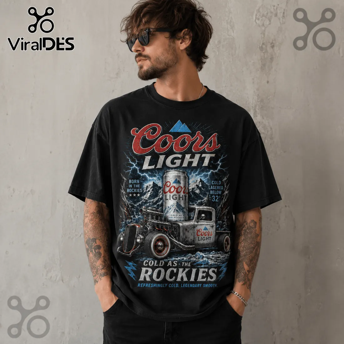 Coors Light Born In The Rockies Black T-Shirt Coors Light Born In The Rockies Black T-Shirt