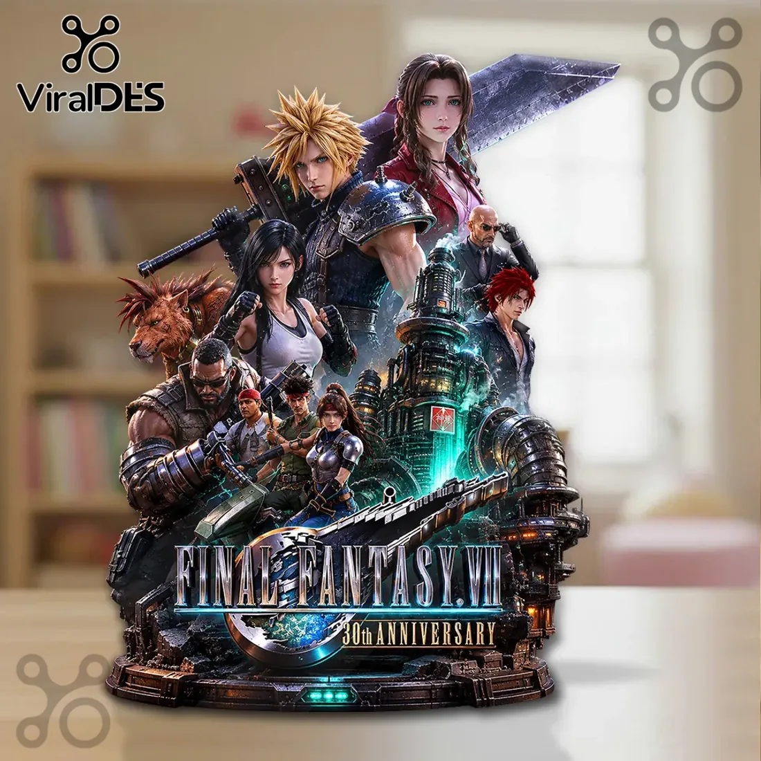 Final Fantasy VII 30th Anniversary Sculpted Diorama Plaque Final Fantasy VII 30th Anniversary Sculpted Diorama Plaque