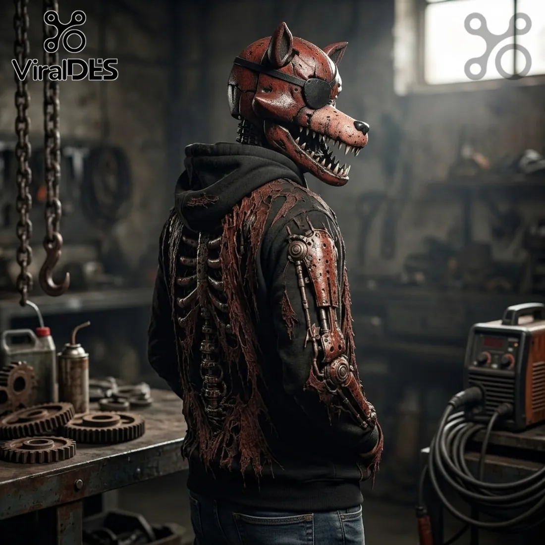 Five Nights at Freddy’s Mechanical Skeleton Costume Hoodie Five Nights at Freddy’s Mechanical Skeleton Costume Hoodie