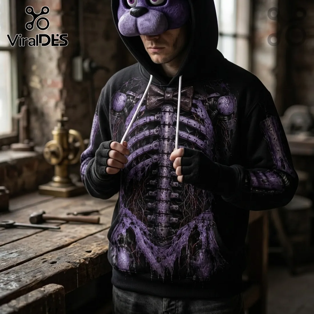 Five Nights at Freddy’s Purple Mechanical Skeleton Hoodie Five Nights at Freddy’s Purple Mechanical Skeleton Hoodie