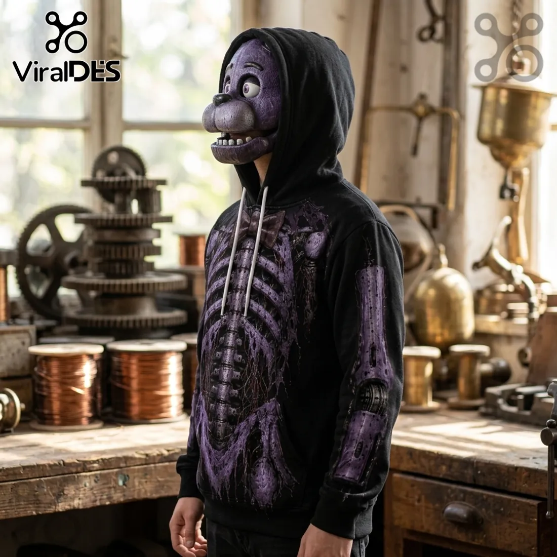 Five Nights at Freddy’s Purple Mechanical Skeleton Hoodie Five Nights at Freddy’s Purple Mechanical Skeleton Hoodie