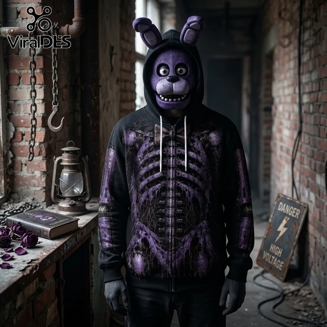 Five Nights at Freddy’s Purple Mechanical Skeleton Hoodie Five Nights at Freddy’s Purple Mechanical Skeleton Hoodie