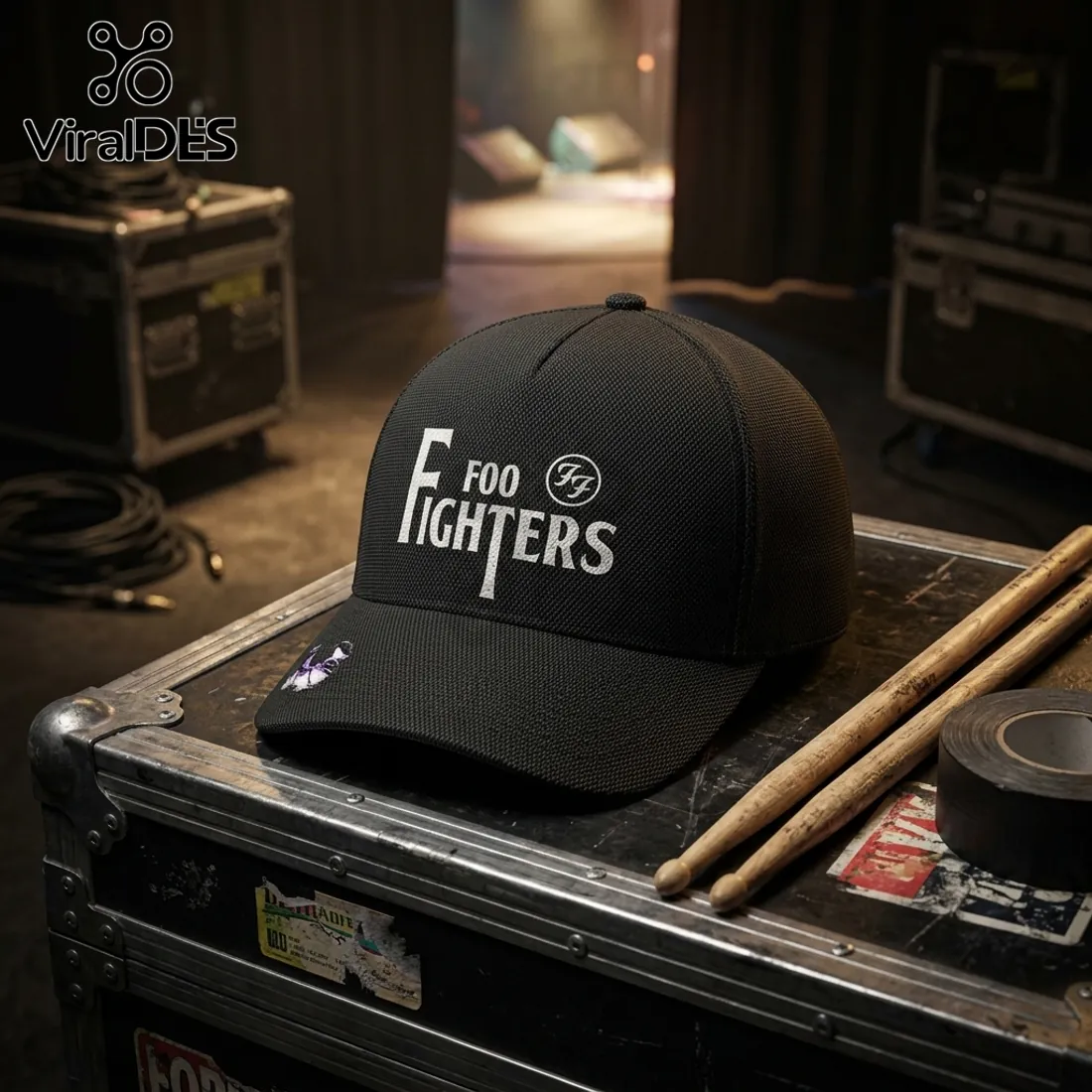 Foo Fighters Official Logo Take Cover Tour Baseball Cap Foo Fighters Official Logo Take Cover Tour Baseball Cap