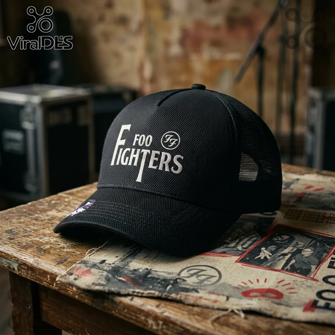 Foo Fighters Official Logo Take Cover Tour Baseball Cap Foo Fighters Official Logo Take Cover Tour Baseball Cap
