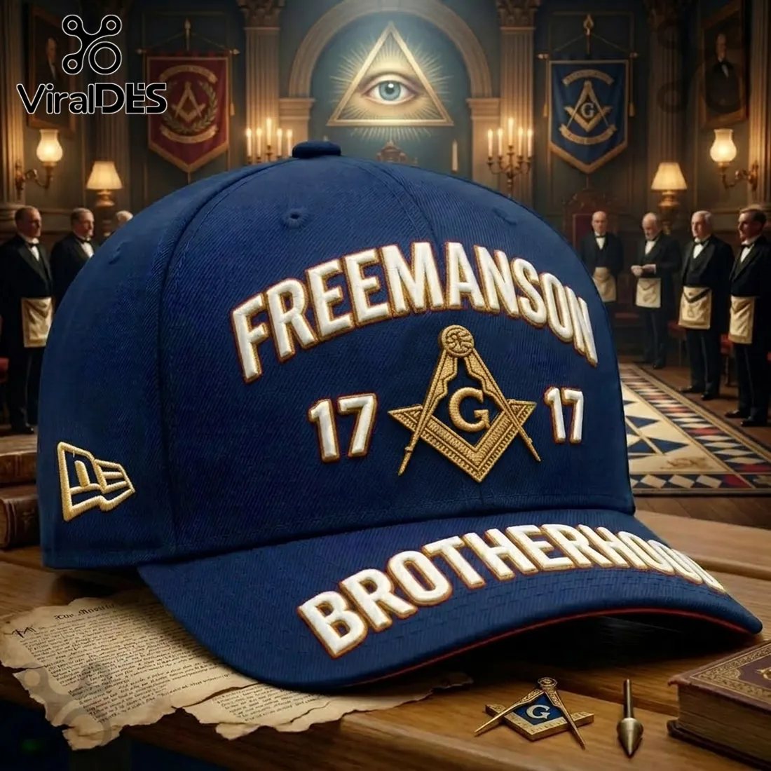 Freemason 1717 Embroidered Brotherhood Baseball Cap Freemason 1717 Embroidered Brotherhood Baseball Cap