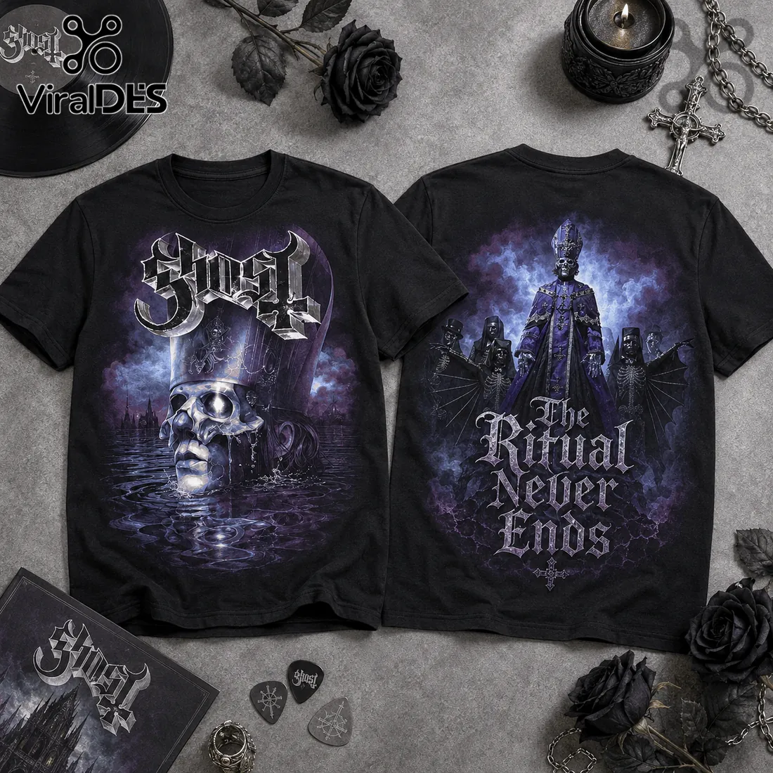 Ghost The Ritual Never Ends Black T-Shirt Ghost The Ritual Never Ends Black T-Shirt