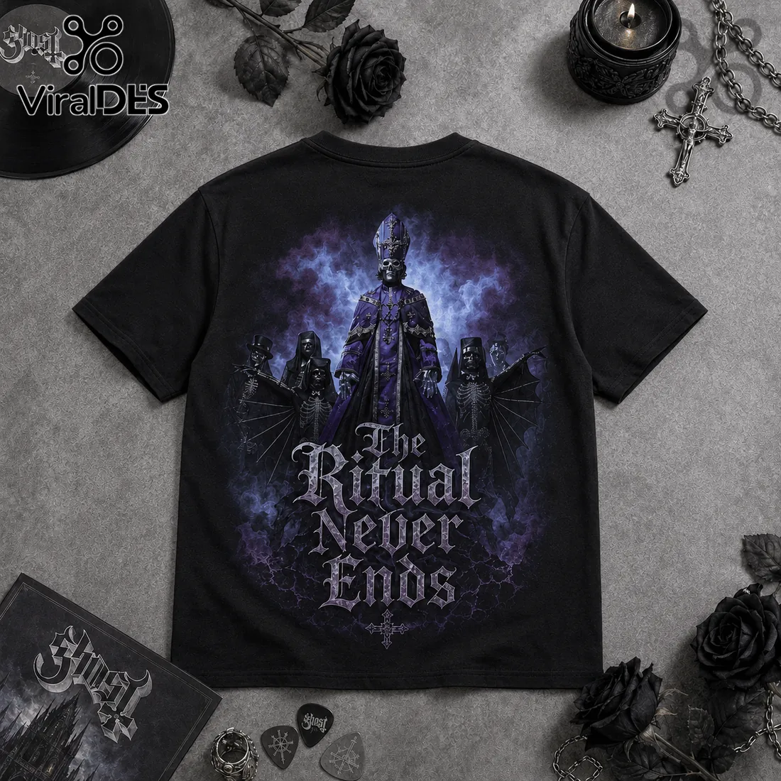 Ghost The Ritual Never Ends Black T-Shirt Ghost The Ritual Never Ends Black T-Shirt