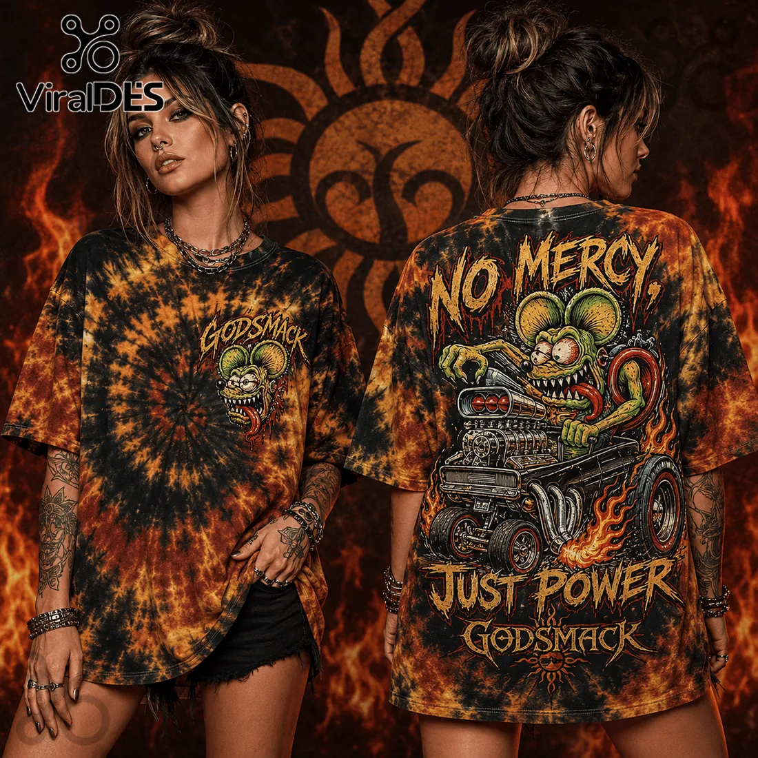 Godsmack No Mercy Tie Dye T-Shirt Godsmack No Mercy Tie Dye T-Shirt