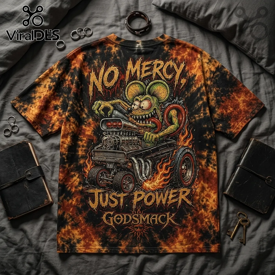 Godsmack No Mercy Tie Dye T-Shirt Godsmack No Mercy Tie Dye T-Shirt