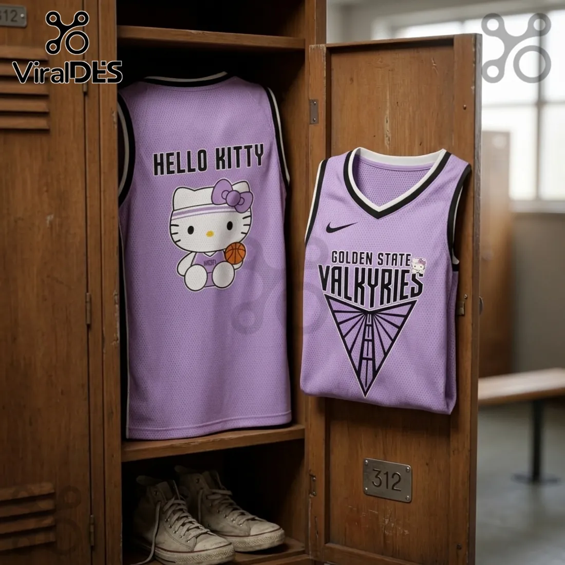 Golden State Valkyries x Hello Kitty Purple WNBA Basketball Jersey Golden State Valkyries x Hello Kitty Purple WNBA Basketball Jersey