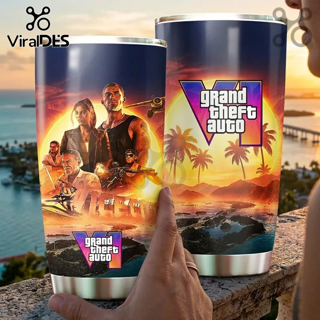 Grand Theft Auto VI Stainless Steel Tumbler Grand Theft Auto VI Stainless Steel Tumbler
