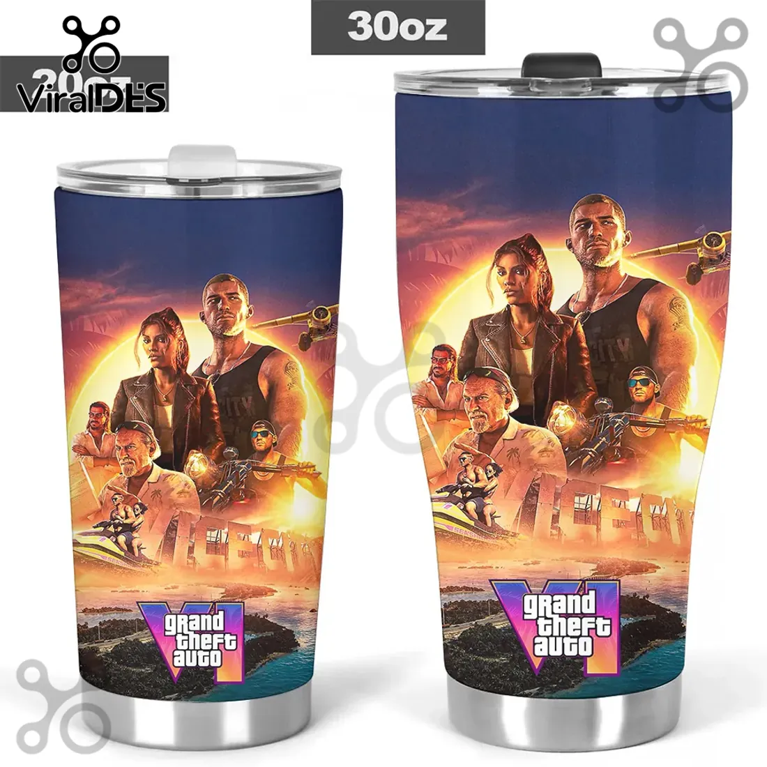 Grand Theft Auto VI Stainless Steel Tumbler Grand Theft Auto VI Stainless Steel Tumbler