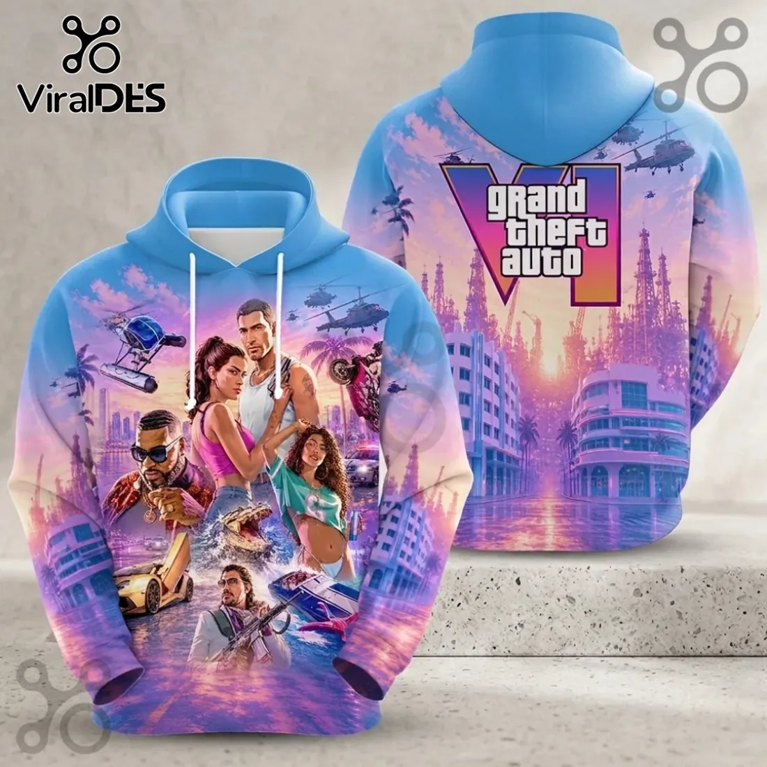 Grand Theft Auto VI Vice City Limited Edition Hoodie Grand Theft Auto VI Vice City Limited Edition Hoodie