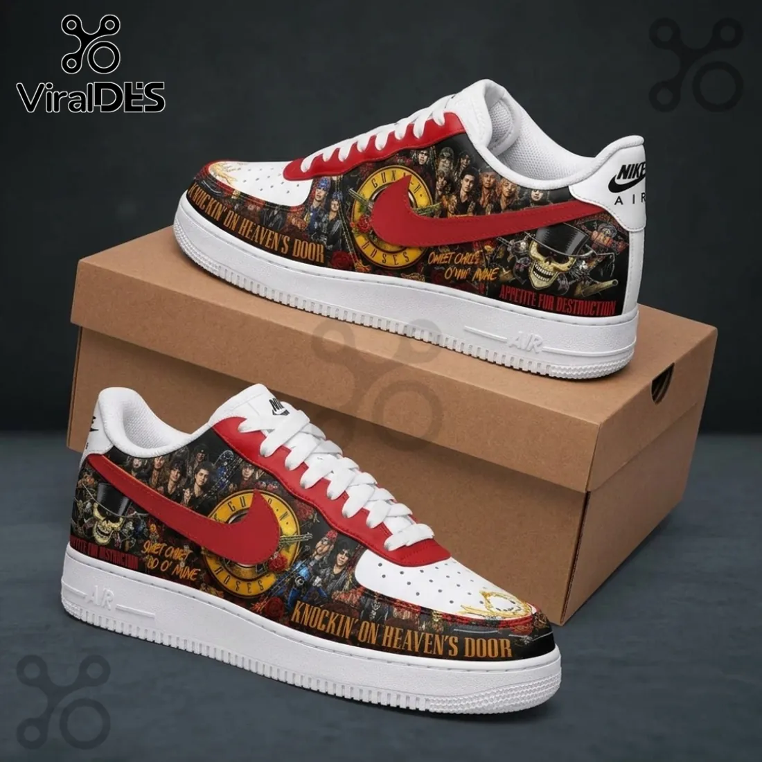 Guns N Roses 2026 Tour Custom Air Force 1 Sneakers Guns N Roses 2026 Tour Custom Air Force 1 Sneakers