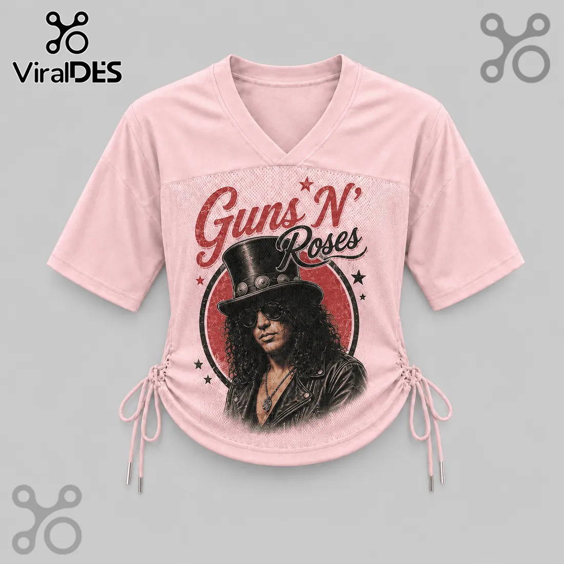 Guns N Roses Sweet Child O Mine Pink Lace-Up Jersey Guns N Roses Sweet Child O Mine Pink Lace-Up Jersey