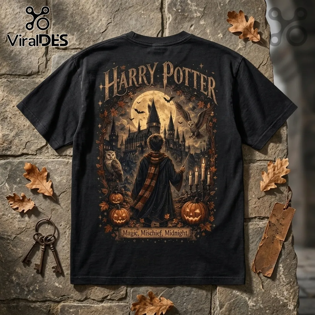 Harry Potter Magic Mischief Midnight Halloween T-Shirt Harry Potter Magic Mischief Midnight Halloween T-Shirt