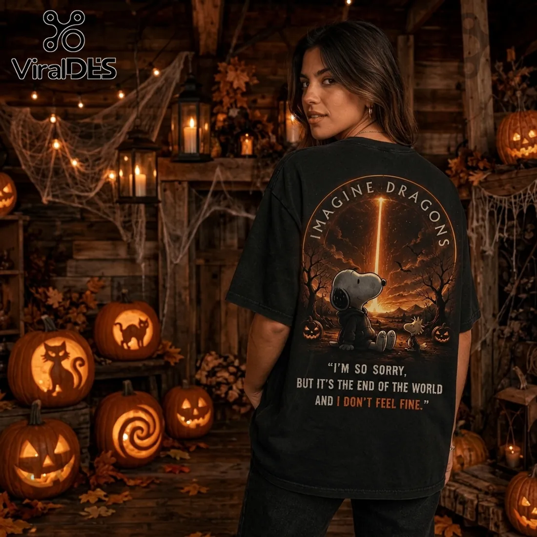 Imagine Dragons x Snoopy Halloween 2026 Black T-Shirt Imagine Dragons x Snoopy Halloween 2026 Black T-Shirt