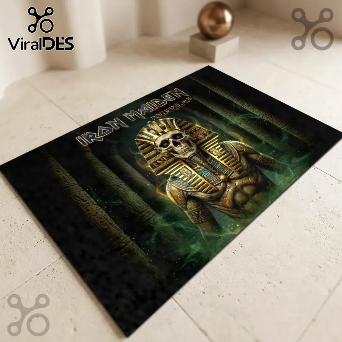 Iron Maiden Powerslave Egyptian Mummy Area Rug Iron Maiden Powerslave Egyptian Mummy Area Rug