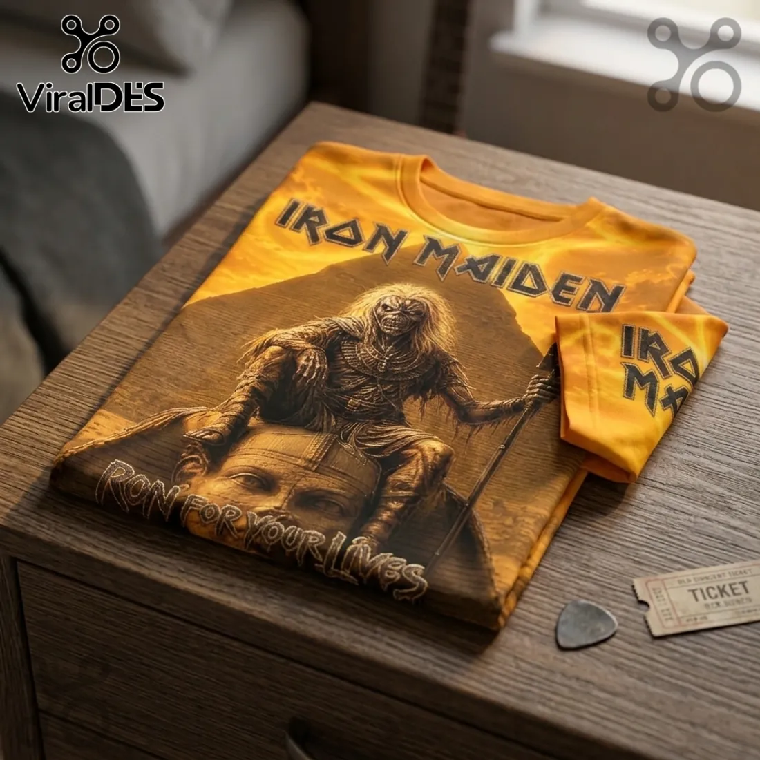 Iron Maiden Run For Your Lives 2026 Tour Yellow Shirt Iron Maiden Run For Your Lives 2026 Tour Yellow Shirt