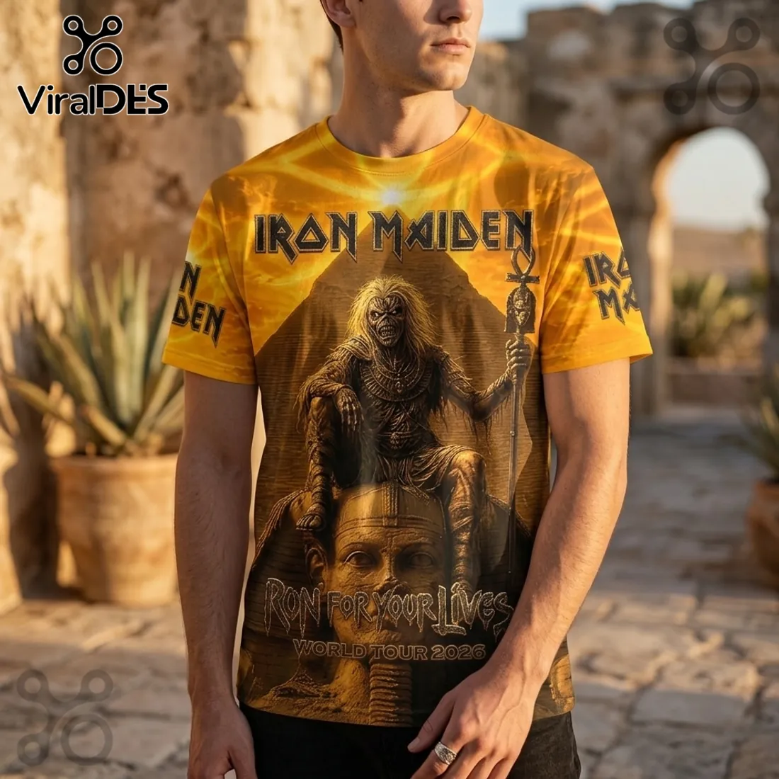 Iron Maiden Run For Your Lives 2026 Tour Yellow Shirt Iron Maiden Run For Your Lives 2026 Tour Yellow Shirt