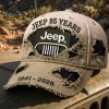 Jeep The Legend Vintage Distressed Olive Baseball Cap