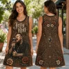 Tom Petty Rose Print Sleeveless Dress