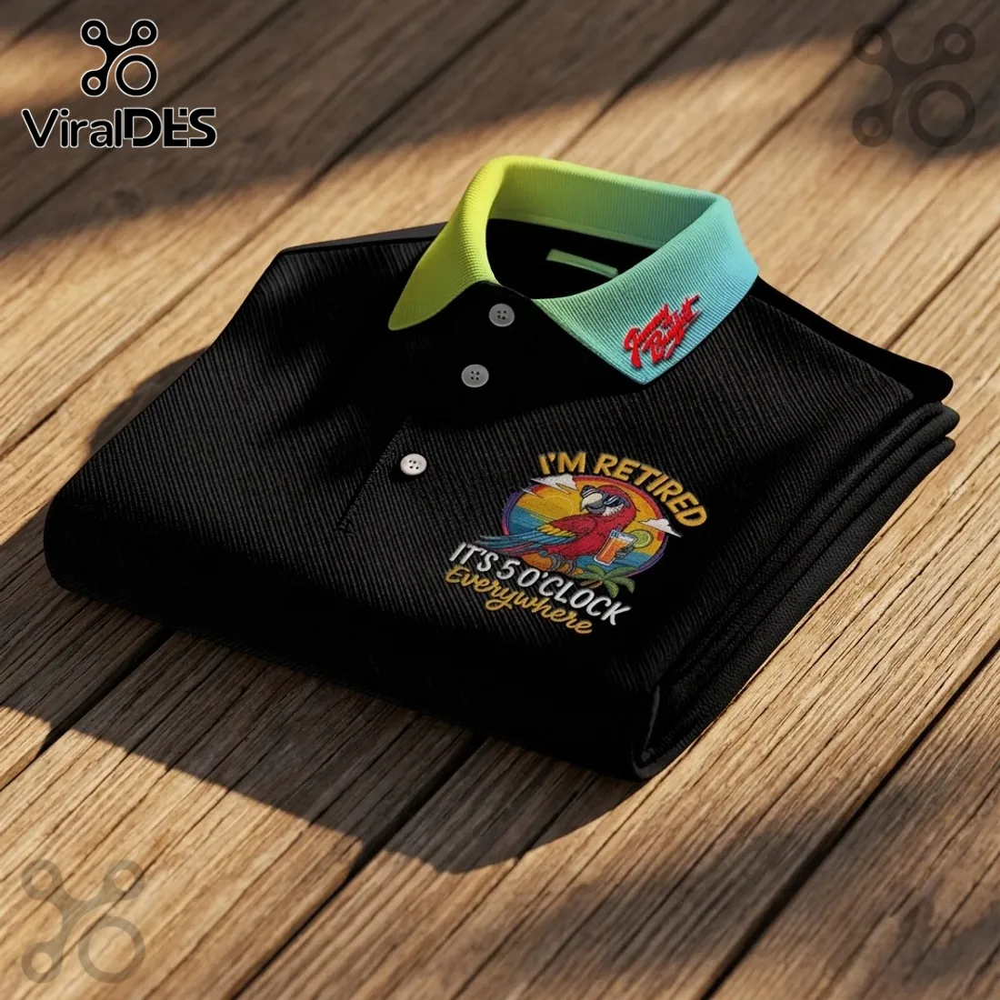 Jimmy Buffett It’s 5 O’Clock Everywhere Polo Shirt Jimmy Buffett It’s 5 O’Clock Everywhere Polo Shirt