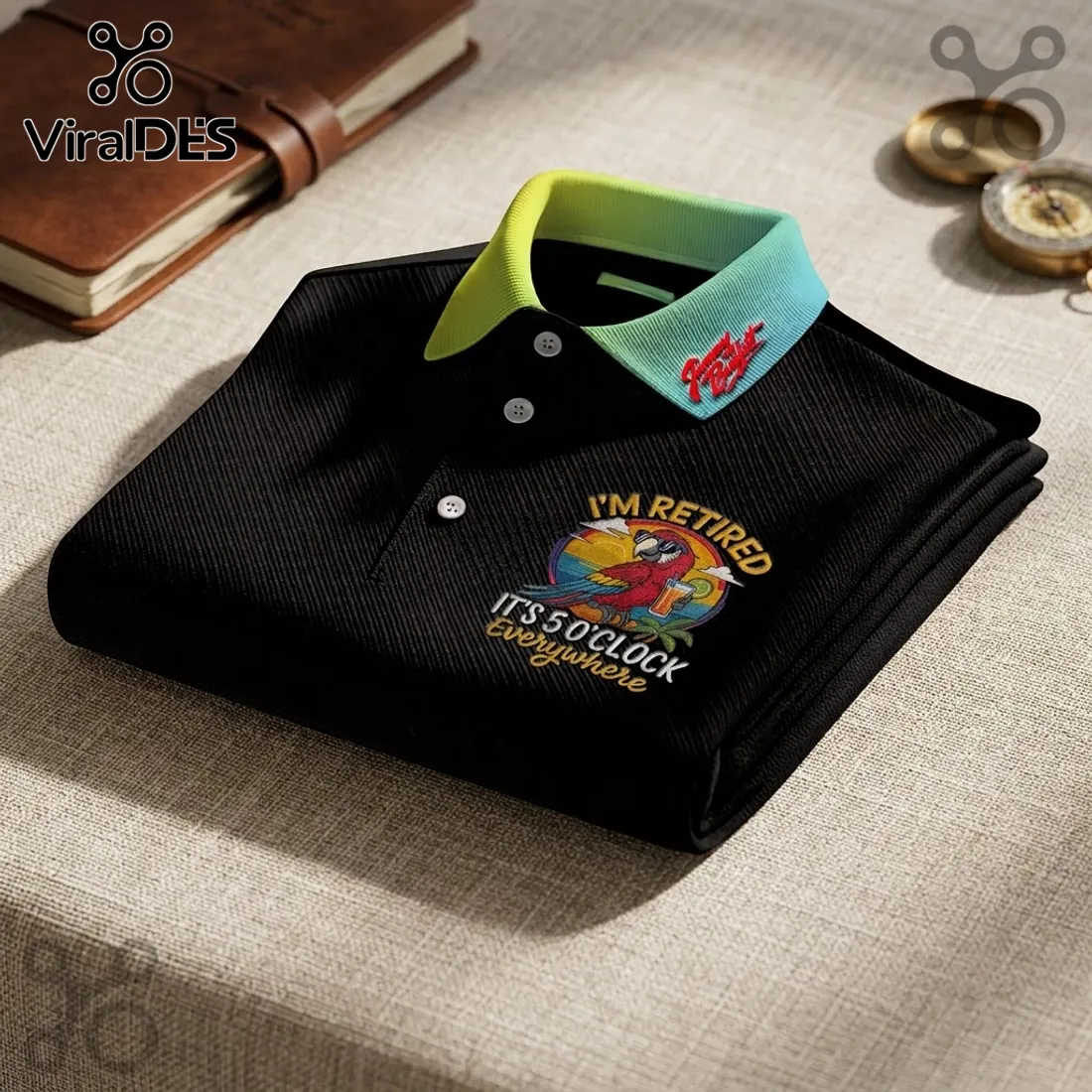 Jimmy Buffett It’s 5 O’Clock Everywhere Polo Shirt Jimmy Buffett It’s 5 O’Clock Everywhere Polo Shirt
