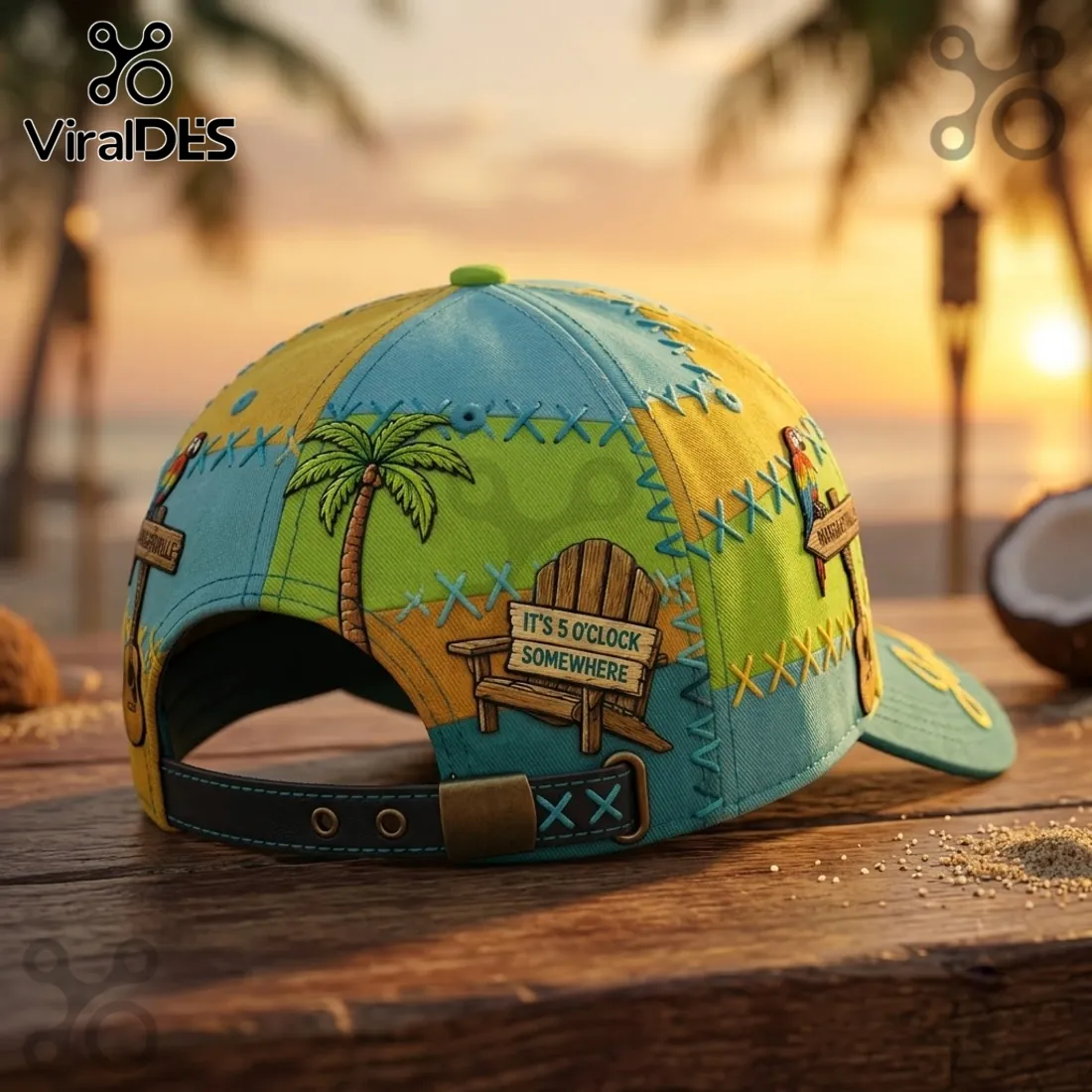 Jimmy Buffett Parrothead Tropical Baseball Cap Jimmy Buffett Parrothead Tropical Baseball Cap