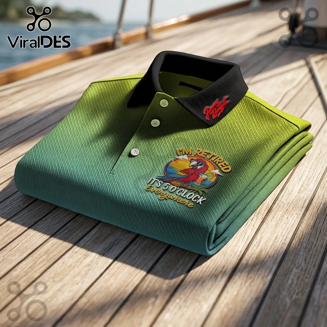 Jimmy Buffett Personalized Parrot Polo Shirt Jimmy Buffett Personalized Parrot Polo Shirt