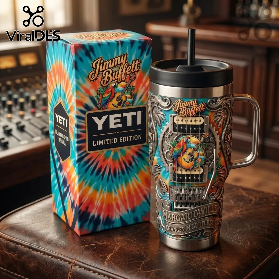Jimmy Buffett Tie Dye YETI Handle Tumbler Jimmy Buffett Tie Dye YETI Handle Tumbler