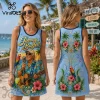 Kenny Chesney Blue Sleeveless Summer Dress Kenny Chesney Blue Sleeveless Summer Dress