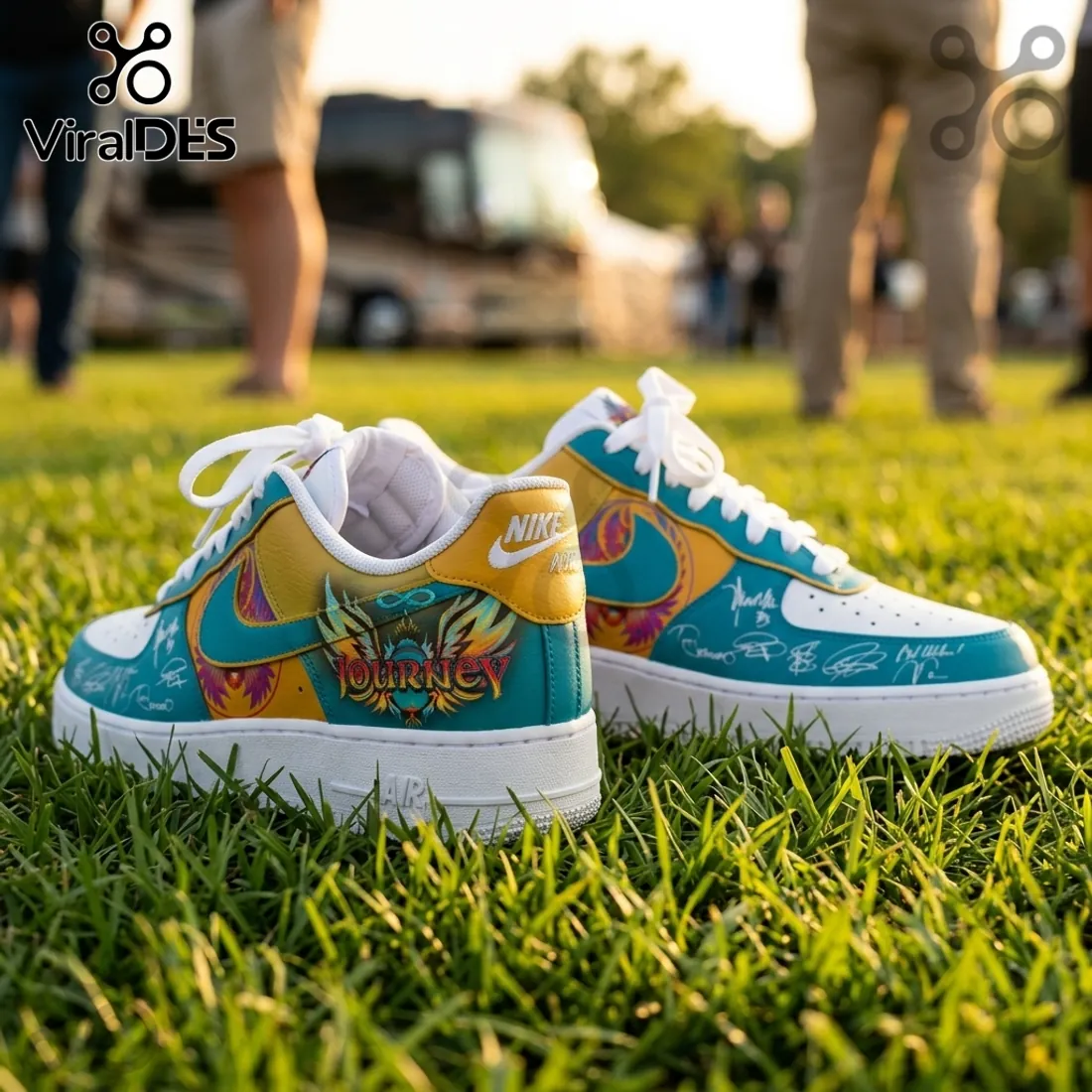 Journey Music Band Custom Air Force 1 Sneaker Journey Music Band Custom Air Force 1 Sneaker