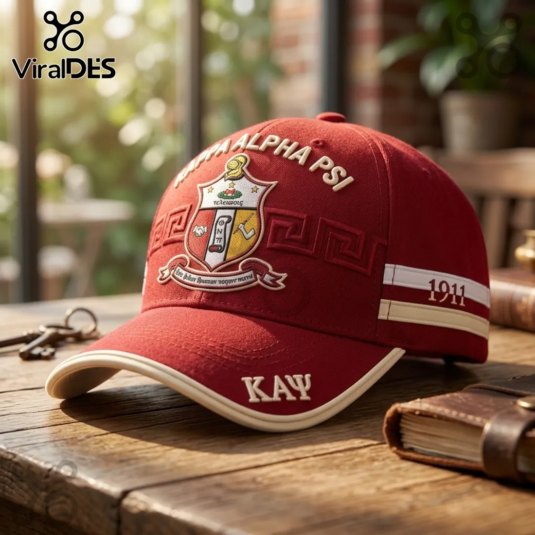 Kappa Alpha Psi 1911 Crimson Embroidered Baseball Cap Kappa Alpha Psi 1911 Crimson Embroidered Baseball Cap
