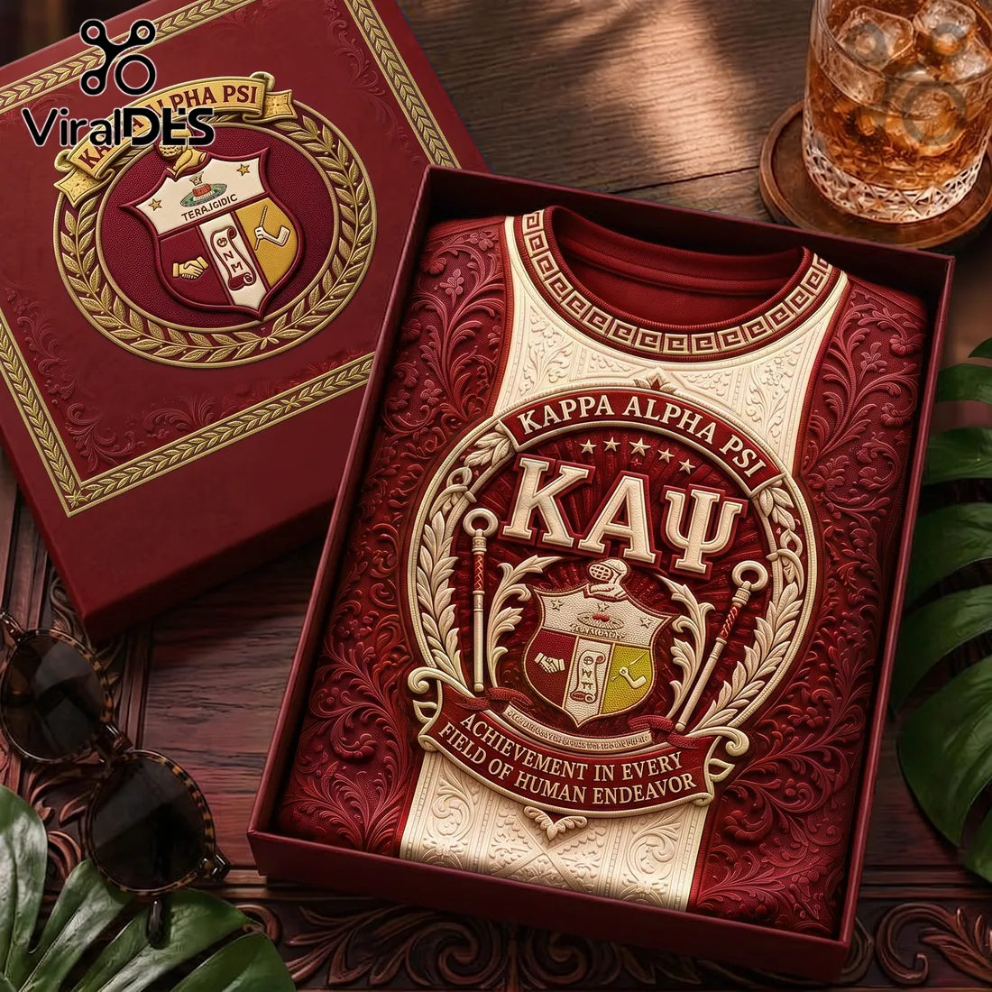 Kappa Alpha Psi Crimson Embossed Crest T-Shirt Kappa Alpha Psi Crimson Embossed Crest T-Shirt