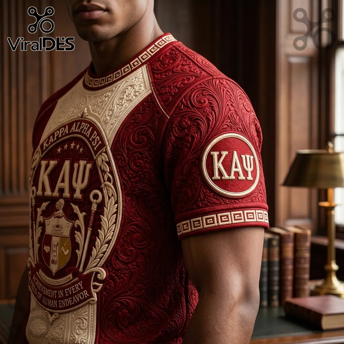 Kappa Alpha Psi Crimson Embossed Crest T-Shirt Kappa Alpha Psi Crimson Embossed Crest T-Shirt