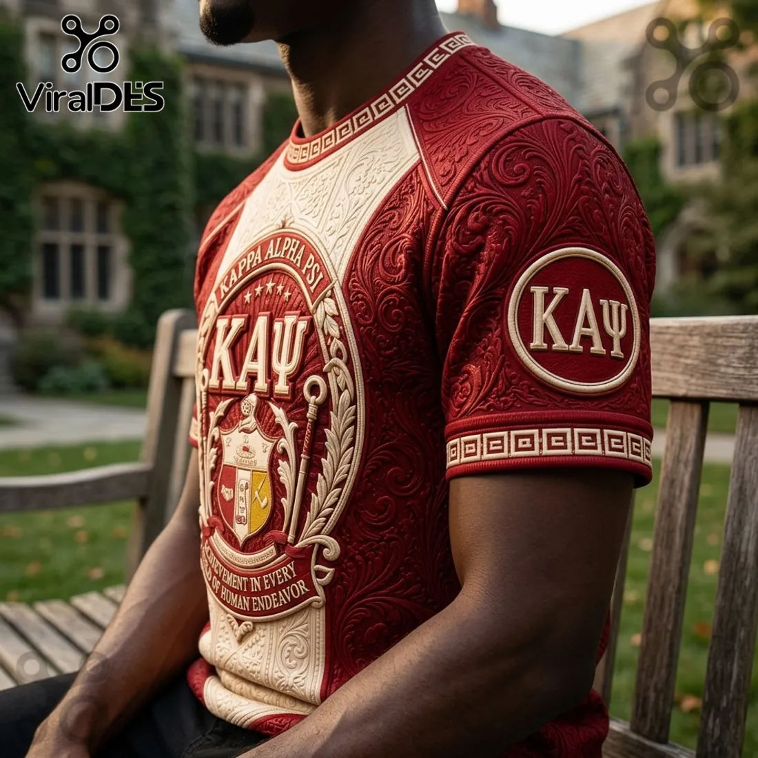 Kappa Alpha Psi Crimson Embossed Crest T-Shirt Kappa Alpha Psi Crimson Embossed Crest T-Shirt