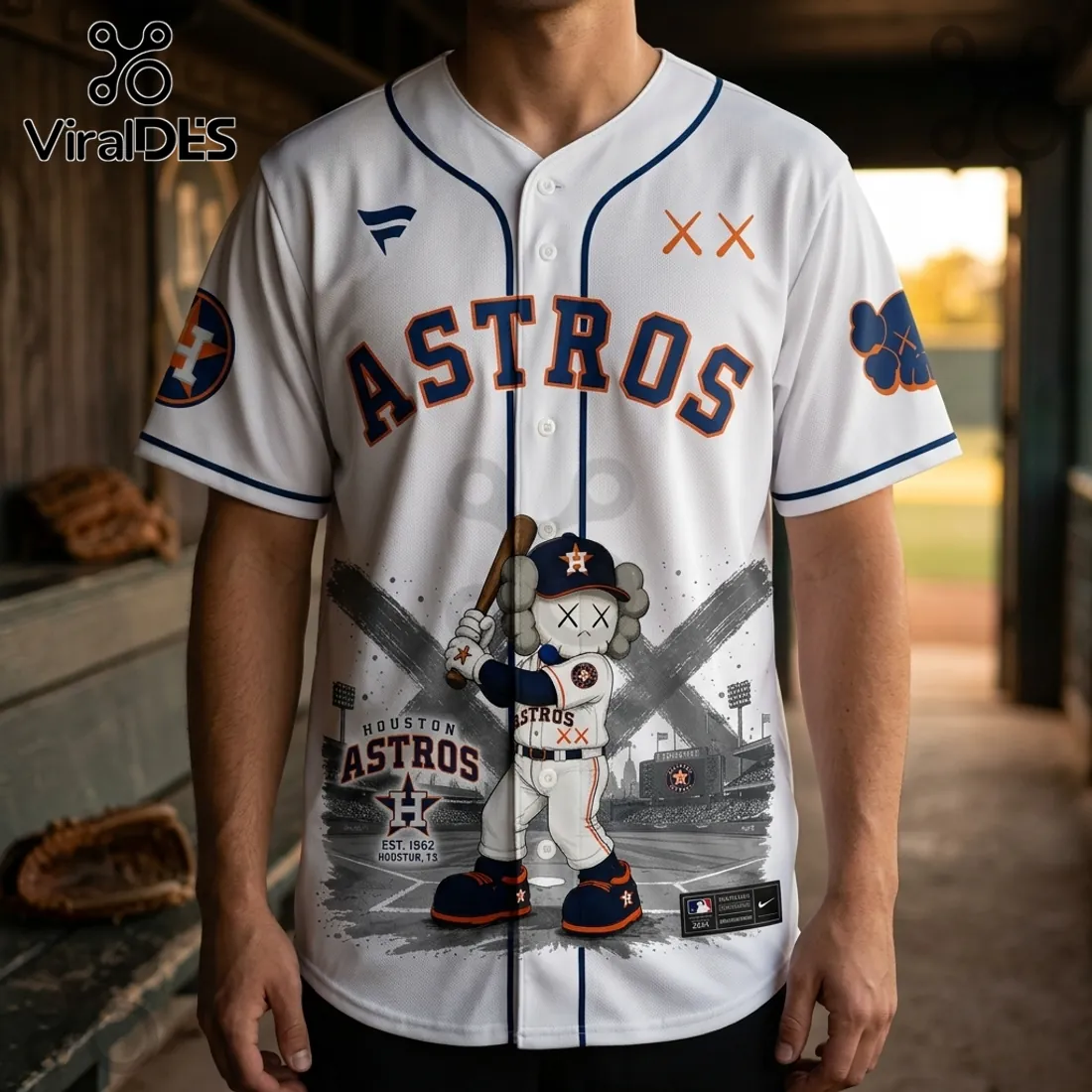 KAWS x Houston Astros Mascot Baseball Jersey 2026 KAWS x Houston Astros Mascot Baseball Jersey 2026