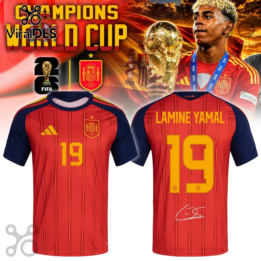 Lamine Yamal Spain 2026 World Cup Edition Football Jersey Lamine Yamal Spain 2026 World Cup Edition Football Jersey