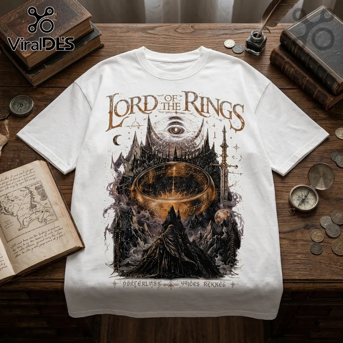 Lord of the Rings The One Ring Cotton T-Shirt Lord of the Rings The One Ring Cotton T-Shirt