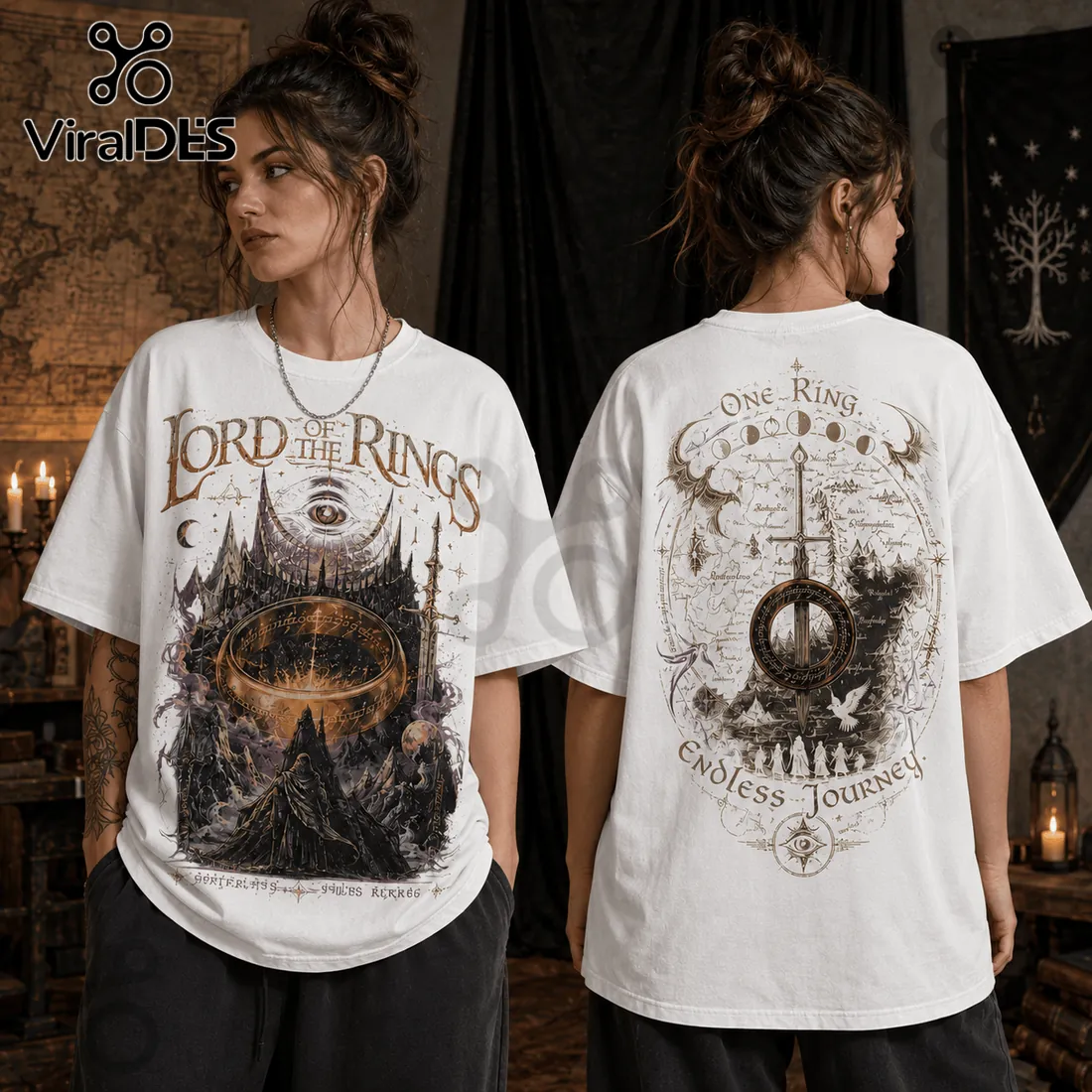 Lord of the Rings The One Ring Cotton T-Shirt Lord of the Rings The One Ring Cotton T-Shirt
