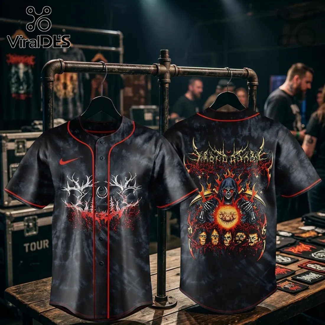 Lorna Shore 2026 Australia Tour Black Baseball Jersey Lorna Shore 2026 Australia Tour Black Baseball Jersey