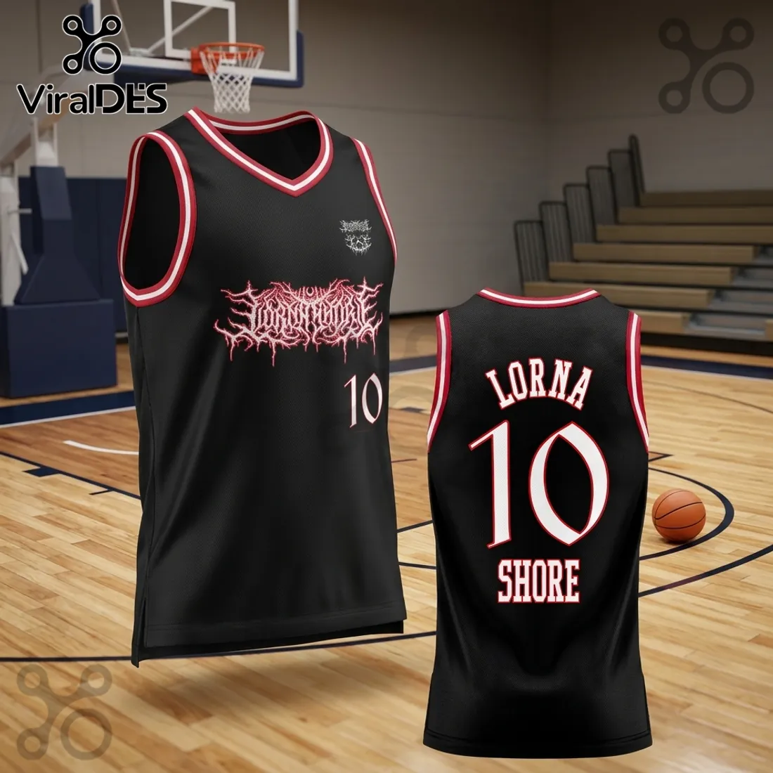 Lorna Shore Black Red Australia Tour 2026 Basketball Jersey Lorna Shore Black Red Australia Tour 2026 Basketball Jersey