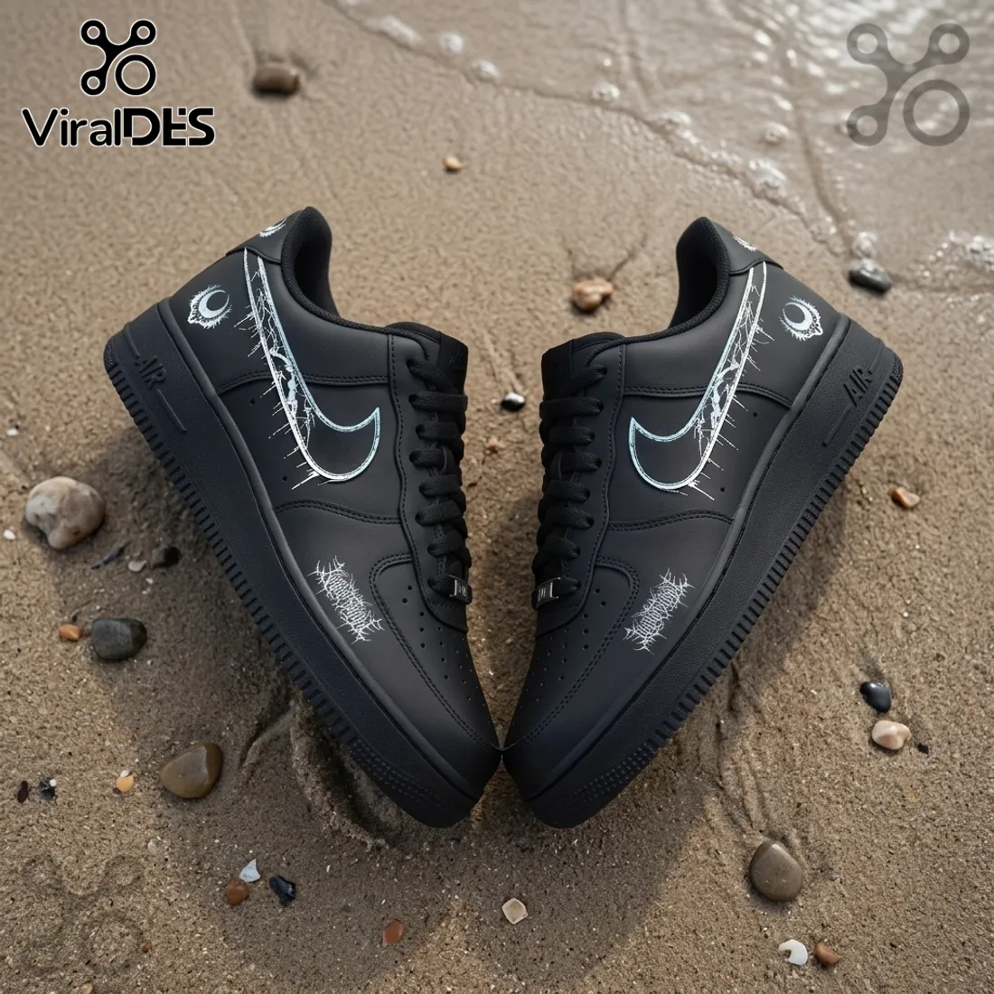 Lorna Shore Grim Eclipse Black Air Force 1 Sneakers Lorna Shore Grim Eclipse Black Air Force 1 Sneakers