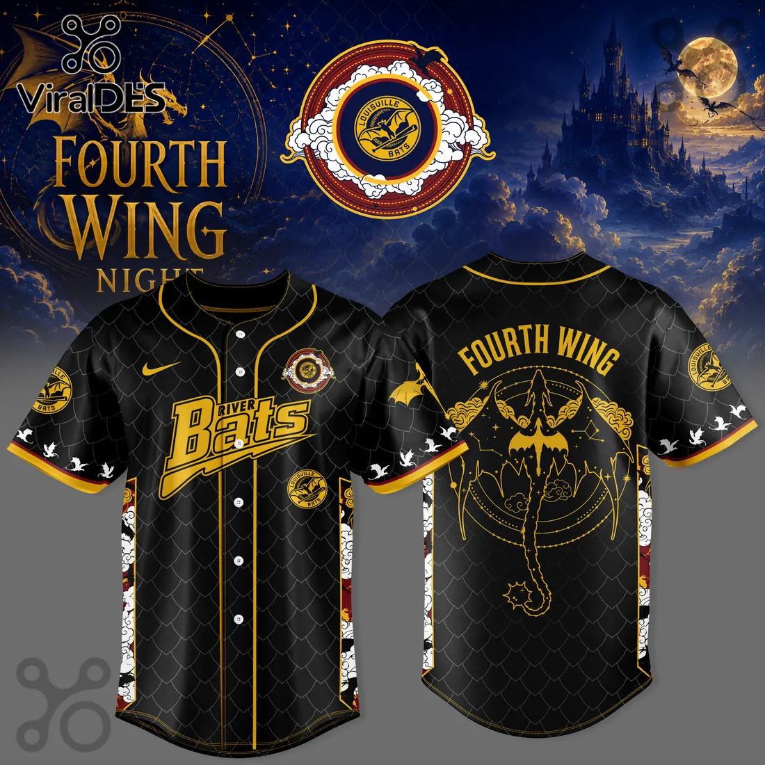 Louisville Bats Fourth Wing 2026 Edition Baseball Jersey Louisville Bats Fourth Wing 2026 Edition Baseball Jersey