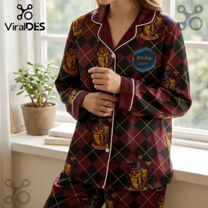Harry Potter Gryffindor Burgundy Pajamas Set 2026
